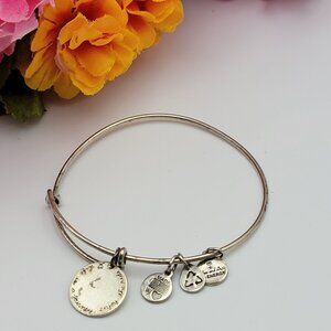 ALEX AND ANI 925 Sterling Silver Bangle Bracelet 7.5" Expandable